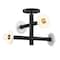 Designers Fountain Fina 16 in. 4-Light Matte Black Modern Semi Flush Mount with Natural Marble Accents for Bedrooms D325C-SF-MB - alternate 7